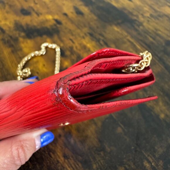 Louis Vuitton Red Epi Leather Vintage Wallet Padlock Gold Hardware Women - Picture 12 of 15